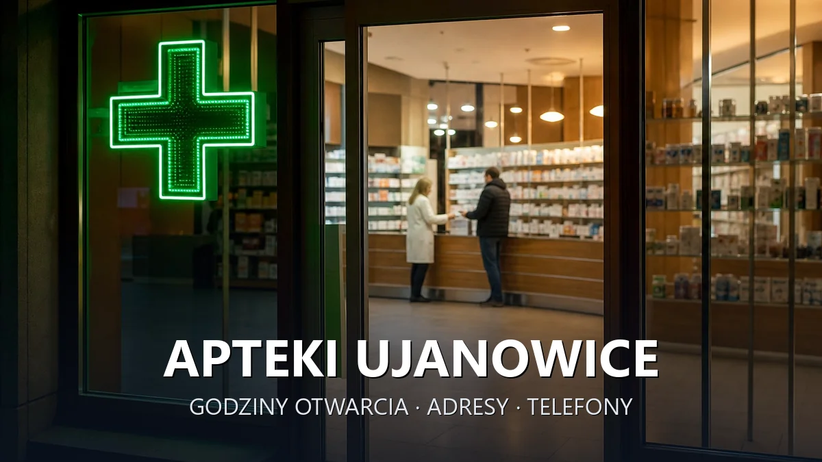 Apteki Ujanowice, gmina Laskowa, powiat limanowski - adresy, telefony, godziny otwarcia